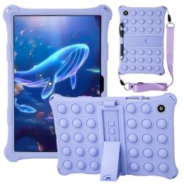  Galaxy Tab A8 10.5 Skal Pop It Fidget Kickstand Lila - Teknikhallen.se