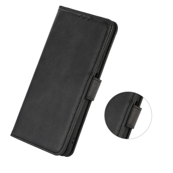 Bild 6,  Motorola Moto G73 5G Fodral Solid Läder Svart - Teknikhallen.se