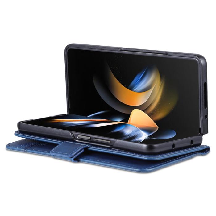 Bild 3, AZNS AZNS Galaxy Z Fold 5 Fodral PU-Läder Blå - Teknikhallen.se