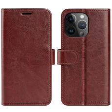  iPhone 15 Pro Pl&aring;nboksfodral L&auml;der Brun - Teknikhallen.se