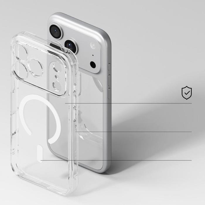 Bild 4, Ringke Ringke iPhone 17 Pro Skal MagSafe Fusion Transparent - Teknikhallen.se