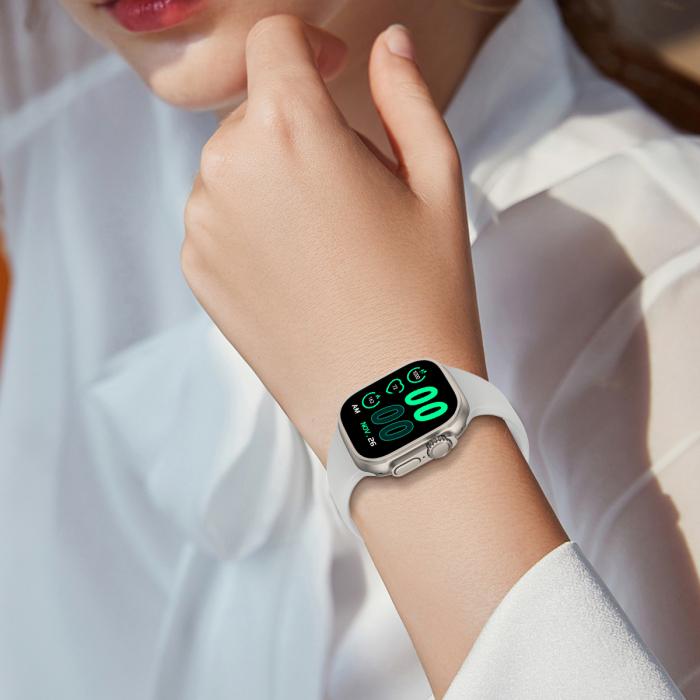 Bild 6, ColorPop Silikon Armband Butterfly Apple Watch 42/44/45/46/49 mm (M/L) Grå - Teknikhallen.se