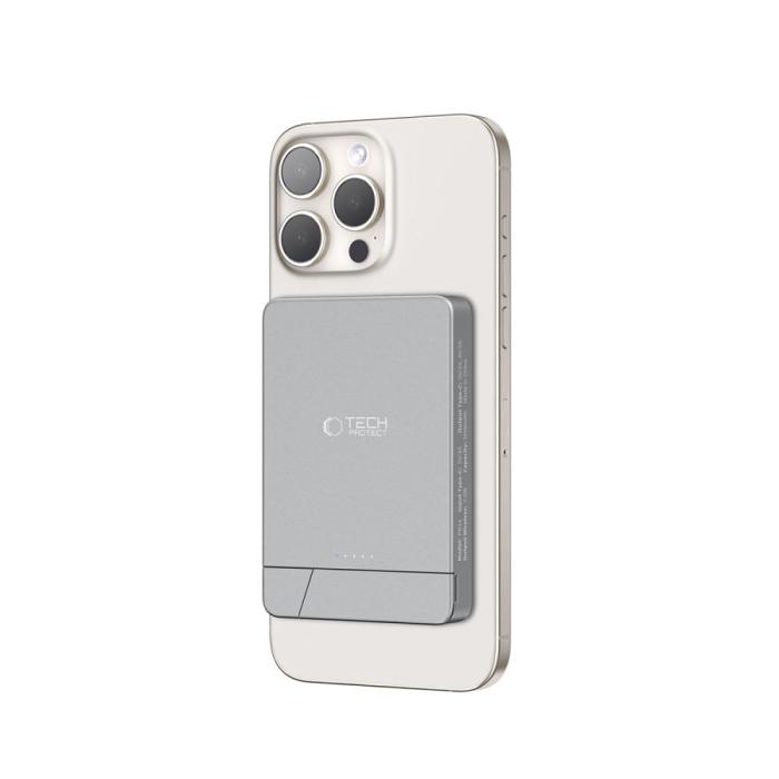 Bild 2, Tech-Protect Tech-Protect 5000 mAh MagSafe Powerbank LifeMag Space Grey - Teknikhallen.se