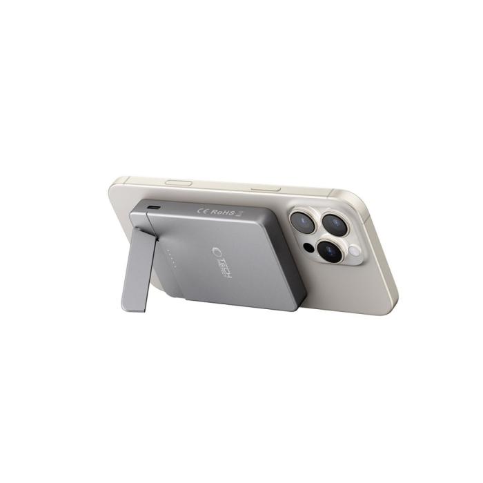 Bild 3, Tech-Protect Tech-Protect 5000 mAh MagSafe Powerbank LifeMag Space Grey - Teknikhallen.se