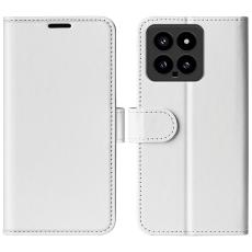  Xiaomi 14 Fodral Crazy Horse L&auml;der Vit - Teknikhallen.se