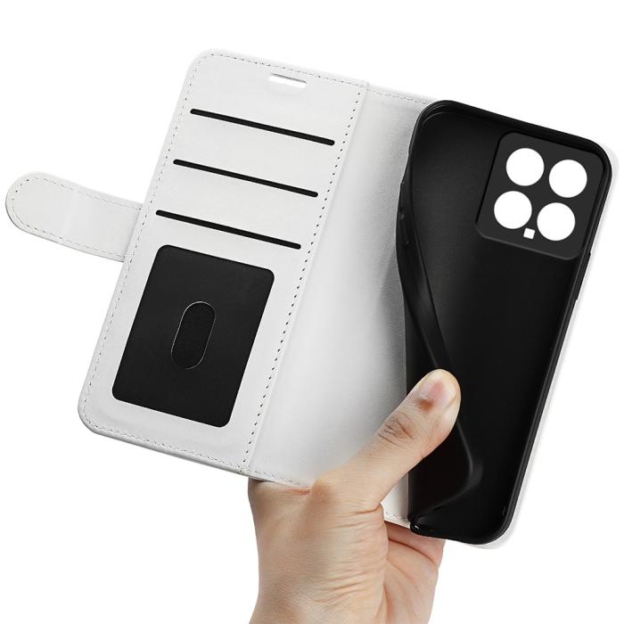 Bild 4,  Xiaomi 14 Fodral Crazy Horse Läder Vit - Teknikhallen.se
