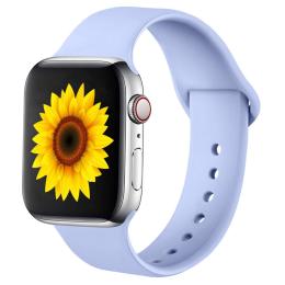  Silikon Armband Apple Watch 42/44/45/49 mm Ljus Blå - Teknikhallen.se