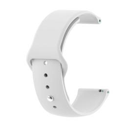  Silikon Armband För Smartwatch - Vit (22 mm) - Teknikhallen.se