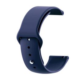  Silikon Armband För Smartwatch - Mörk Blå (22 mm) - Teknikhallen.se