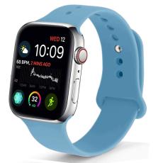  Silikon Armband Apple Watch 42/44/45/46/49 mm Bl&aring; - Teknikhallen.se