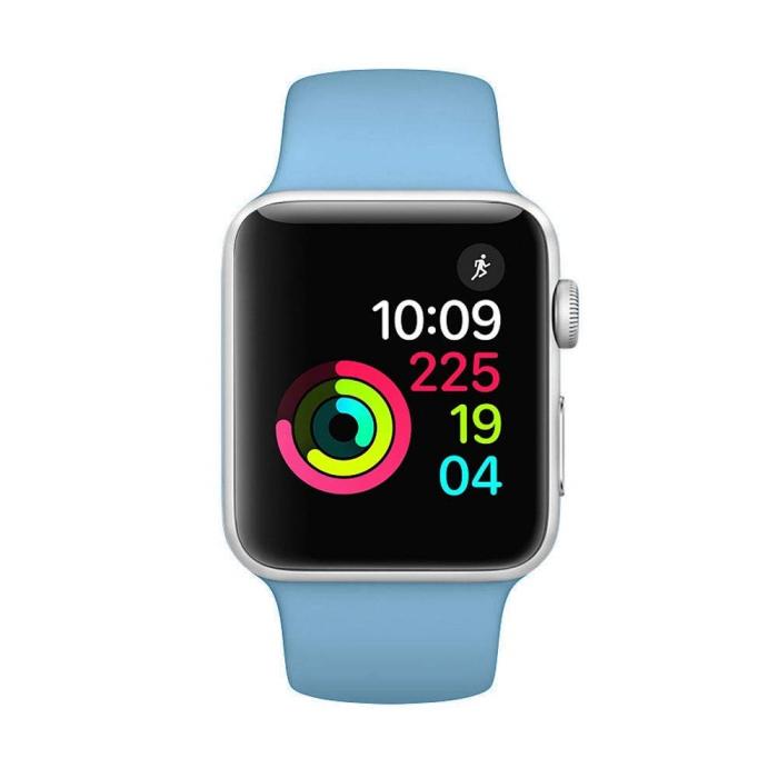 Bild 2,  Silikon Armband Apple Watch 42/44/45/46/49 mm Blå - Teknikhallen.se