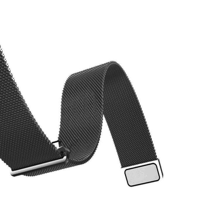 Bild 2,  Milanese Loop Metall Armband För Smartwatch - Svart (22 mm) - Teknikhallen.se