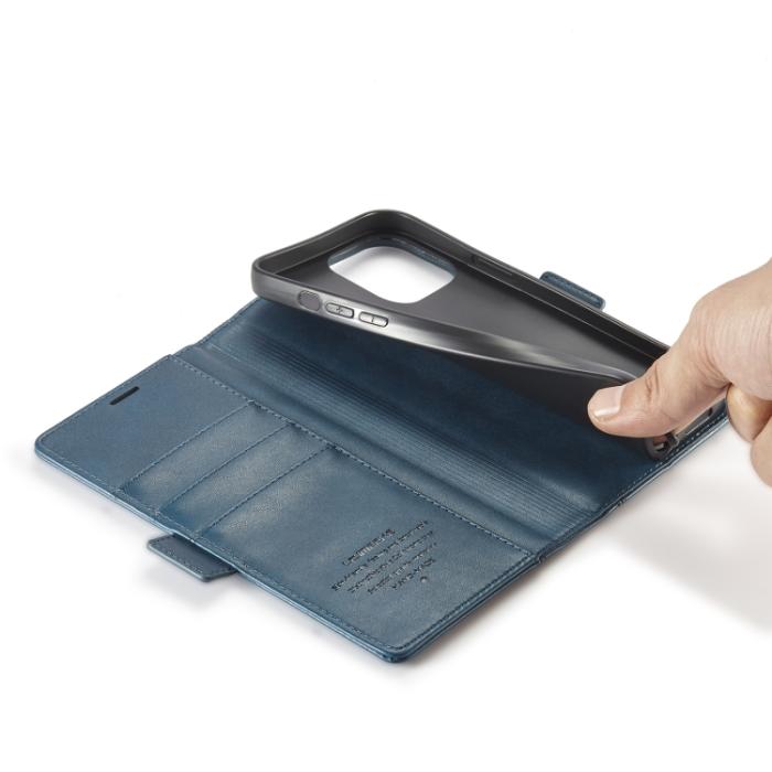 Bild 6, LC.IMEEKE LC.IMEEKE iPhone 14 Plus Fodral Läder Blå - Teknikhallen.se