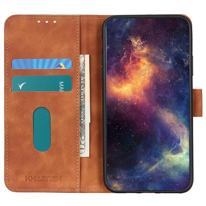 Bild 3, KHAZNEH KHAZNEH Galaxy A35 5G Fodral Retro Läder Brun - Teknikhallen.se