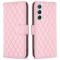  Samsung Galaxy S23 Fodral Diamond Textur Ljus Rosa - Teknikhallen.se