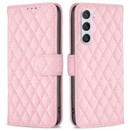  Samsung Galaxy S23 Fodral Diamond Textur Ljus Rosa - Teknikhallen.se