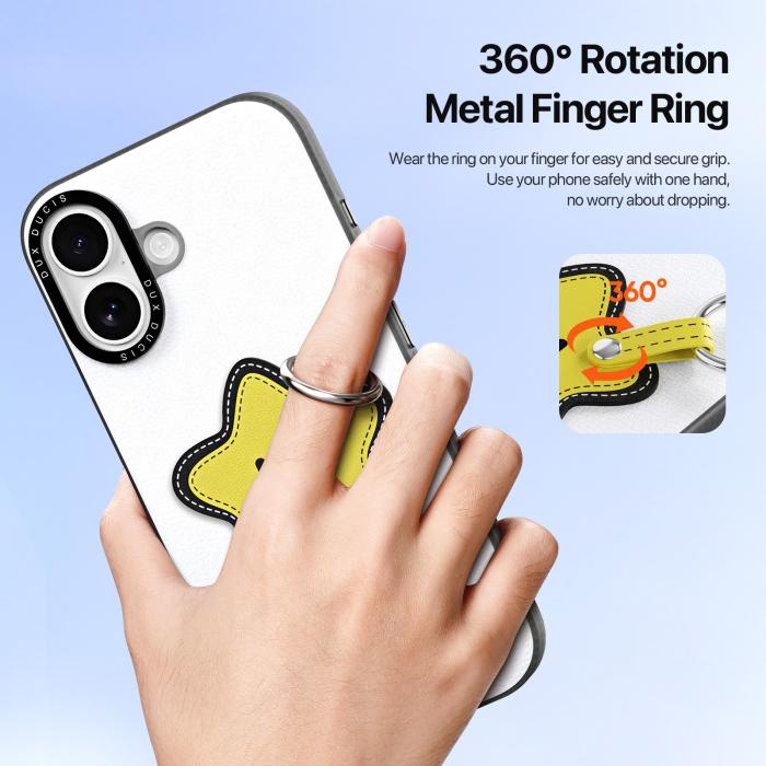 Bild 6, DUX DUCIS DUX DUCIS iPhone 17 Skal PU-Läder Stjärna Vit - Teknikhallen.se
