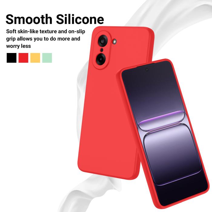 Bild 3,  OnePlus Nord CE5 Skal Liquid Silikon Röd - Teknikhallen.se