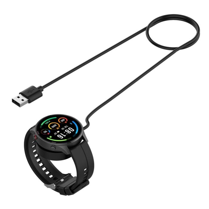 Bild 2,  1m USB Laddningskabel Xiaomi Color 2 / S1 Active / Color Sport Svart - Teknikhallen.se