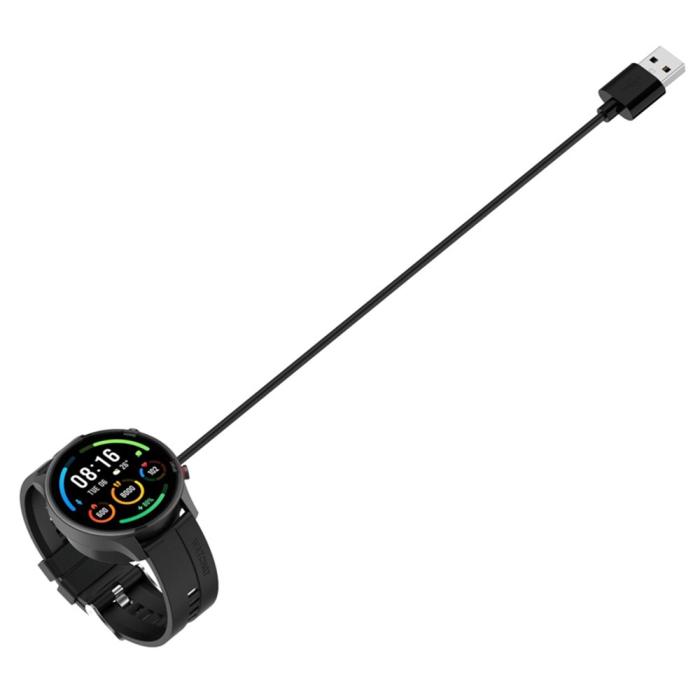 Bild 3,  1m USB Laddningskabel Xiaomi Color 2 / S1 Active / Color Sport Svart - Teknikhallen.se