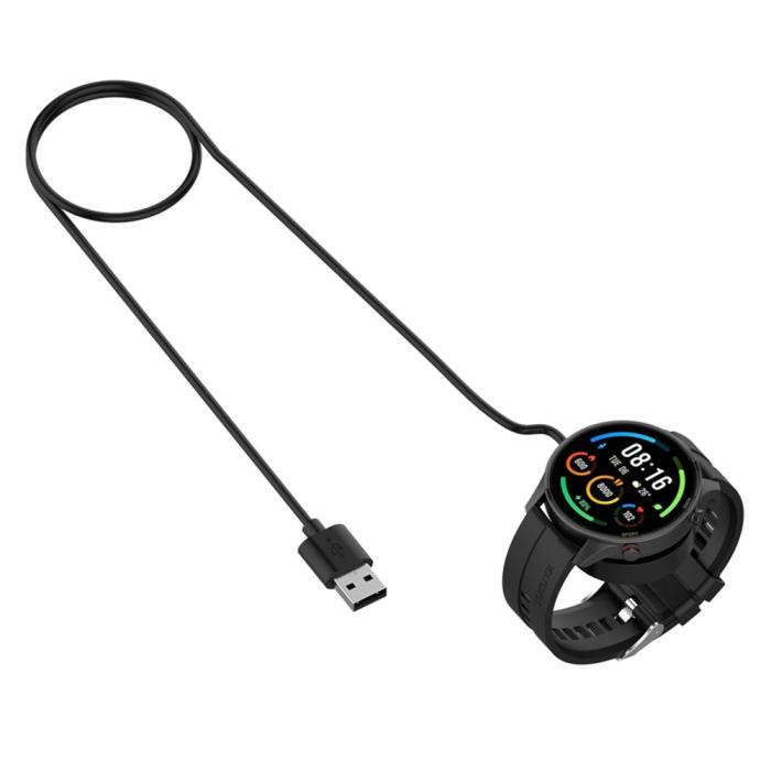Bild 4,  1m USB Laddningskabel Xiaomi Color 2 / S1 Active / Color Sport Svart - Teknikhallen.se