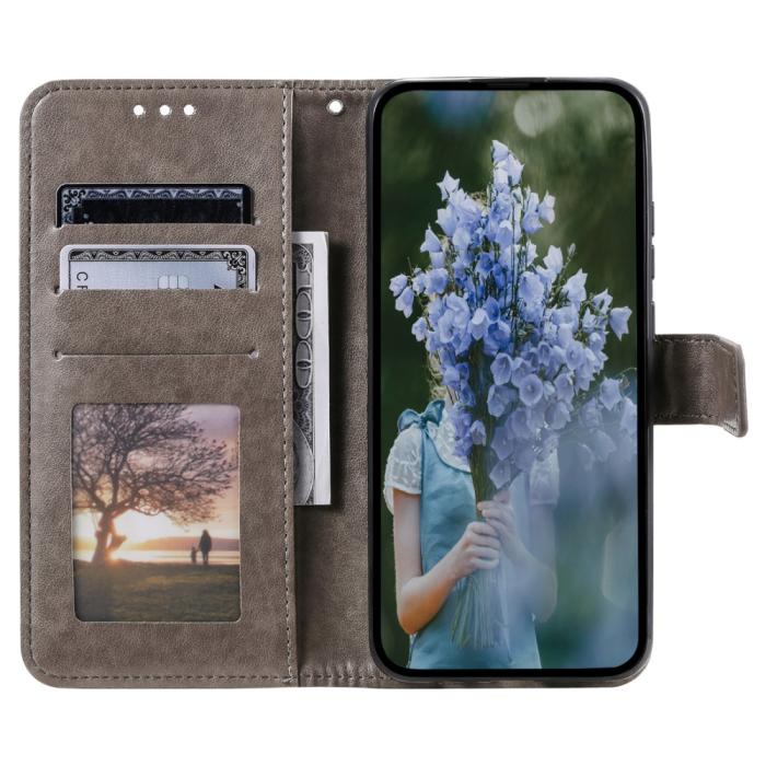 Bild 2,  Sony Xperia 1 VI Mandala Läder Fodral Grå - Teknikhallen.se