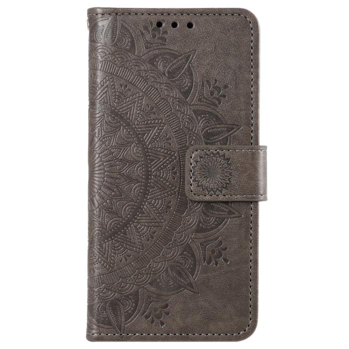 Bild 5,  Sony Xperia 1 VI Mandala Läder Fodral Grå - Teknikhallen.se