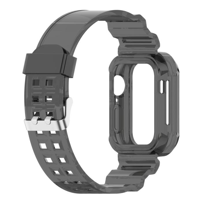 Bild 4,  Apple Watch 38/40/41/42 mm Kristall Skal/Armband Tonad Svart - Teknikhallen.se