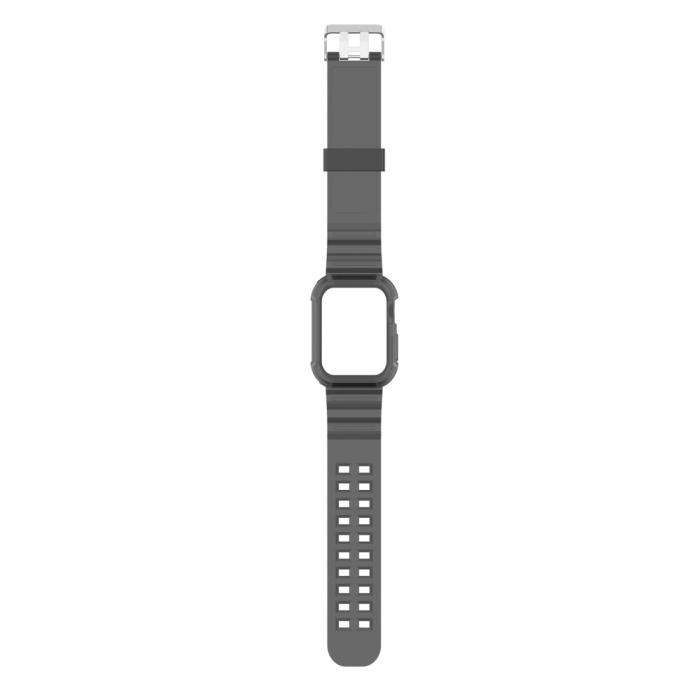 Bild 5,  Apple Watch 38/40/41/42 mm Kristall Skal/Armband Tonad Svart - Teknikhallen.se