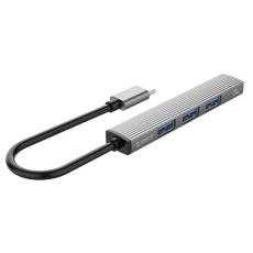 ORICO ORICO USB-C Hub 4x USB-A 3.0 Silvergr&aring; - Teknikhallen.se