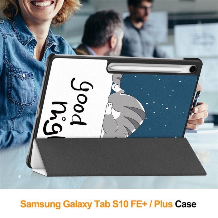 Bild 3,  Samsung Galaxy S10 FE Plus Fodral Tri-Fold Katt - Teknikhallen.se
