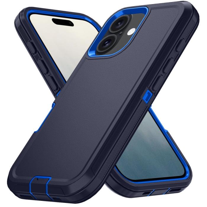 Bild 2,  iPhone 16 Skal Extreme Shockproof Hybrid Mörk Blå - Teknikhallen.se