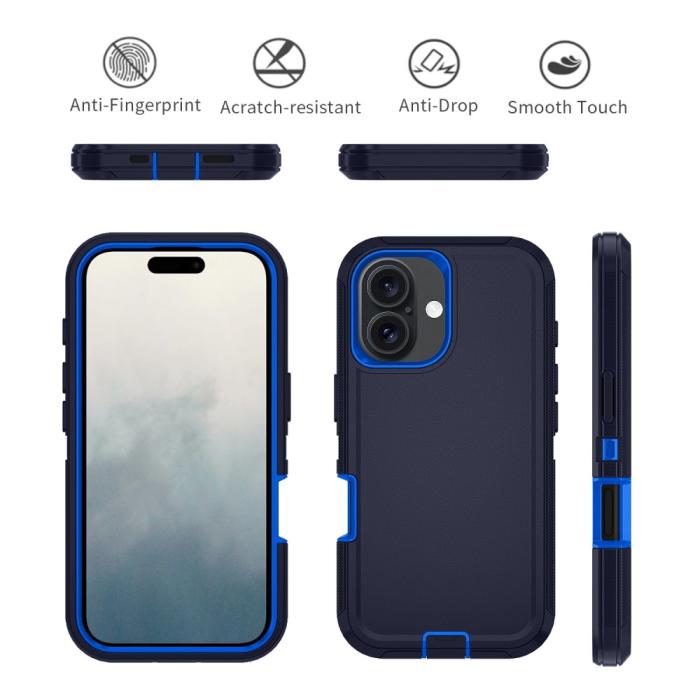 Bild 3,  iPhone 16 Skal Extreme Shockproof Hybrid Mörk Blå - Teknikhallen.se