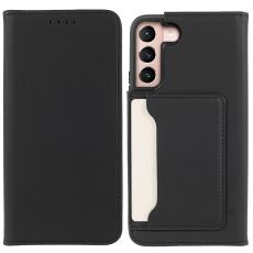  Samsung Galaxy S22 Plus Fodral Flip Med Kortfack Svart - Teknikhallen.se