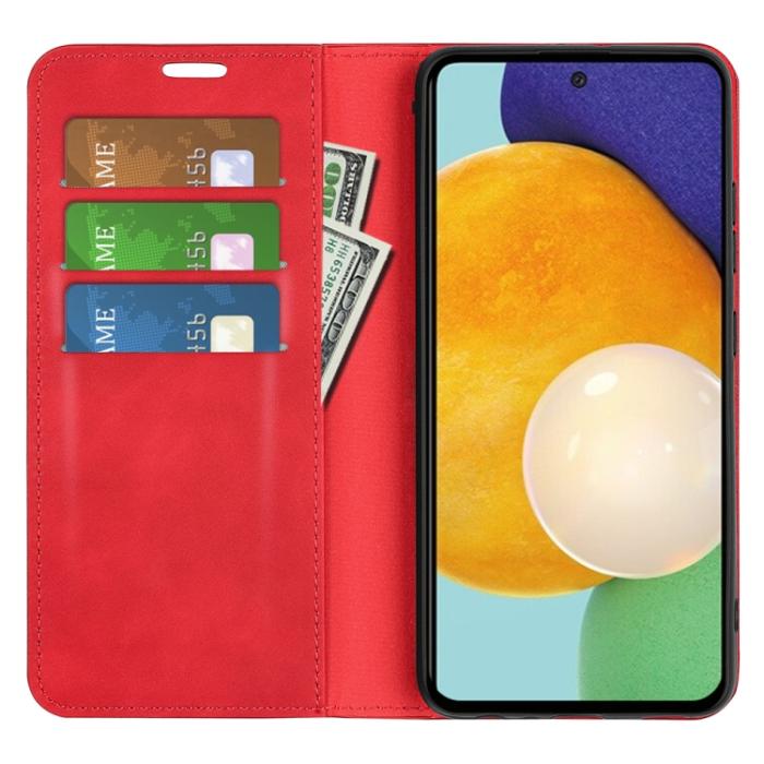 Bild 4,  Samsung Galaxy A13 4G Fodral Flip Röd - Teknikhallen.se