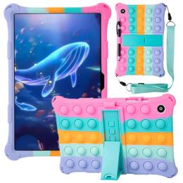  Galaxy Tab A8 10.5 Skal Pop It Fidget Kickstand Multicolor - Teknikhallen.se