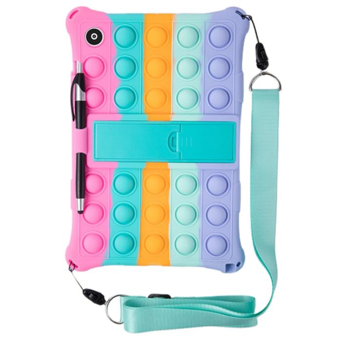 Bild 4,  Galaxy Tab A8 10.5 Skal Pop It Fidget Kickstand Multicolor - Teknikhallen.se