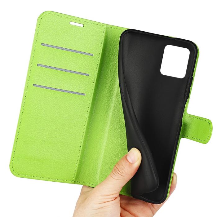 Bild 4,  Motorola Moto G32 Fodral Litchi Läder Grön - Teknikhallen.se