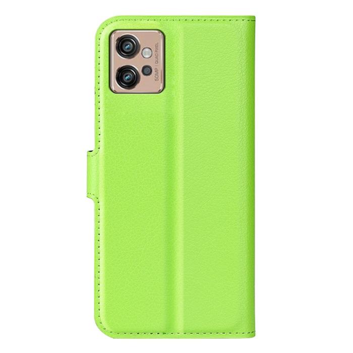Bild 6,  Motorola Moto G32 Fodral Litchi Läder Grön - Teknikhallen.se