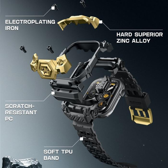 Bild 4, Supcase Supcase Apple Watch 10 46 mm Armband Unicorn Beetle Ore Guld - Teknikhallen.se