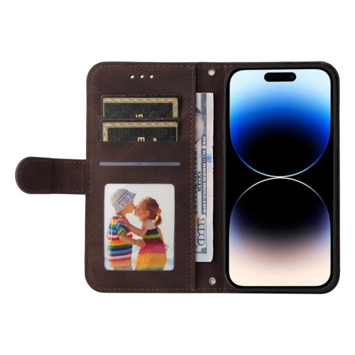 Bild 4,  iPhone 15 Pro Fodral Skin Feel Läder Brun - Teknikhallen.se