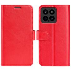  Xiaomi 14 Fodral Crazy Horse L&auml;der R&ouml;d - Teknikhallen.se