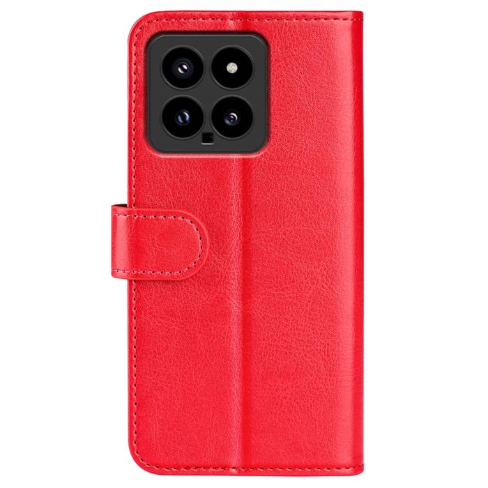 Bild 6,  Xiaomi 14 Fodral Crazy Horse Läder Röd - Teknikhallen.se