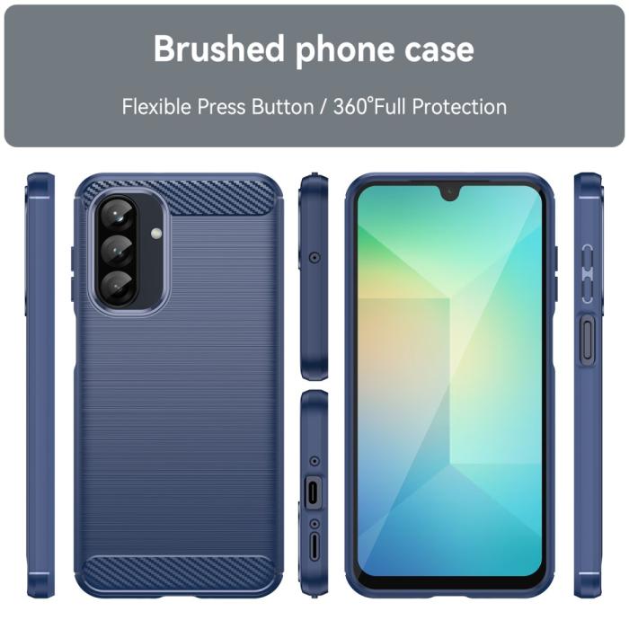 Bild 3,  Samsung Galaxy A16 / A26 5G Skal Kolfiber Textur Blå - Teknikhallen.se