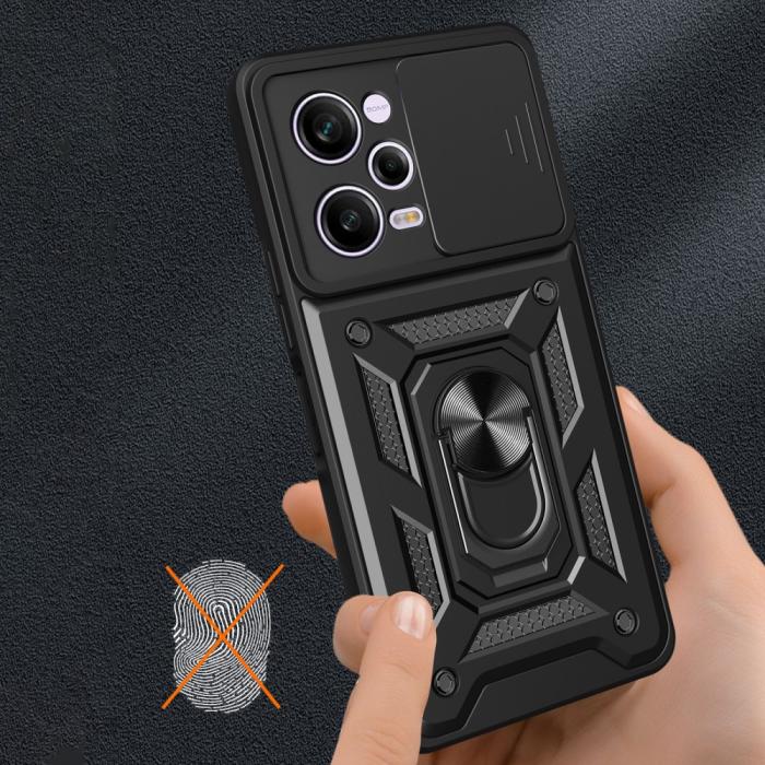 Bild 6,  Xiaomi Redmi Note 12 Pro 5G Skal CamShield Ring Hybrid Röd - Teknikhallen.se
