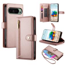  Google Pixel 11/11 Pro Fodral L&auml;der Med Dragkedja Rosa - Teknikhallen.se