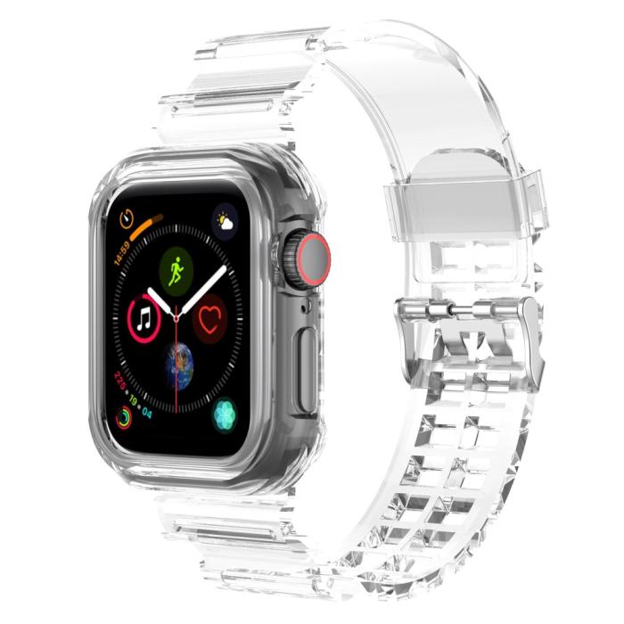 Bild 2,  Apple Watch 38/40/41/42 mm Kristall Skal/Armband Transparent - Teknikhallen.se