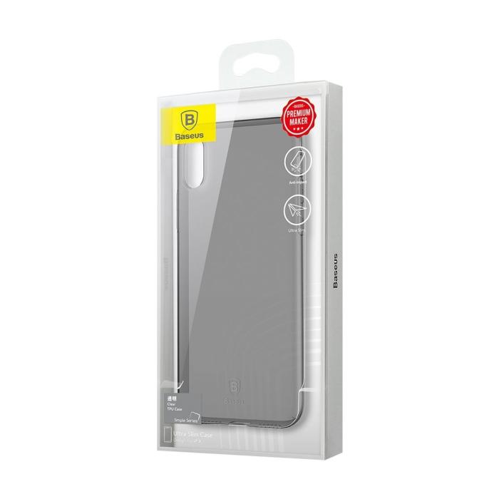 Bild 2, BASEUS Baseus iPhone X/Xs TPU - Mörk Grå - Teknikhallen.se