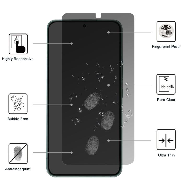 Bild 2,  Samsung Galaxy S24 Skärmskydd Härdat Glas Privacy - Teknikhallen.se