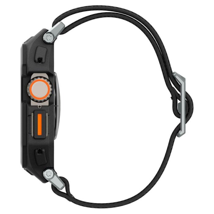 Bild 6, Spigen Spigen Apple Watch 49 mm Skal/Armband Lite Fit 'Pro' Matt Svart - Teknikhallen.se